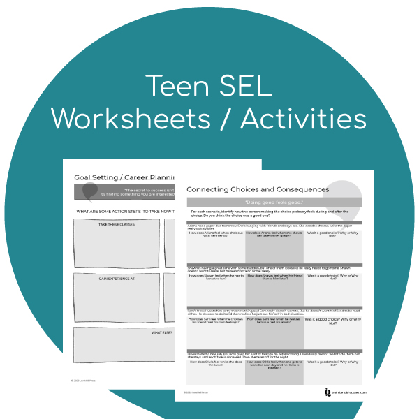 Teen SEL Health Class Activities / Worksheets